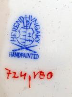 Herendi Viktória mintás teás csésze és alj, kézzel festett, jelzett, hibátlan