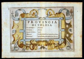 cca 1646, Ferencesrendi Capucinórium: Carographia Descriptio..., Díszcímlapok, újkori spanyol stílusú díszekreteben: Provincia di Tolosa, Provincia DAndalusia. 2 db. 25,5x34,5cm