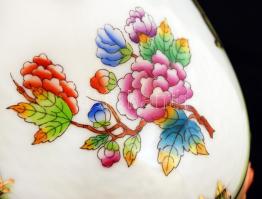 Herendi Viktória mintás füles bonbonier, kézzel festett, jelzett, hibátlan