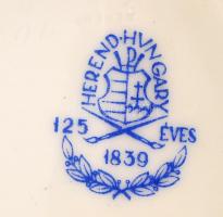 Herendi Viktória mintás füles bonbonier, kézzel festett, jelzett, hibátlan