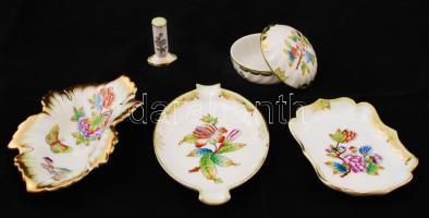 Herendi Viktória mintás tétel, kézzel festett, jelzett, hibátlan, összesen: 5db