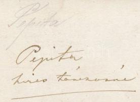 cca 1860 Pepita de Ortega spanyol táncosnő, akinek egyik alkalmi fellépő ruhájának mintázatáról neve...