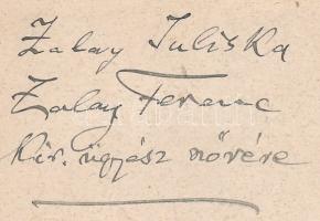 cca 1870 Zalay Juliska, akinek Zalay Ferenc nevű öccse 1848-1849-ben százados, majd Hont megye törvé...