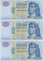 2003. 1000Ft (3x) sorszámkövetők T:I