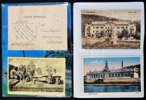 Fotóalbum 72 db RÉGI romániai városképes lappal / Photo album with 72 old Romanian town-view postcar...