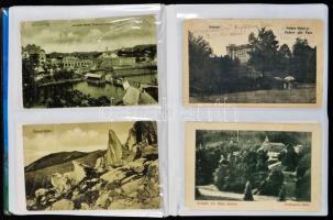 Fotóalbum 72 db RÉGI romániai városképes lappal / Photo album with 72 old Romanian town-view postcar...