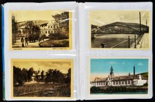 Fotóalbum 72 db RÉGI romániai városképes lappal / Photo album with 72 old Romanian town-view postcar...