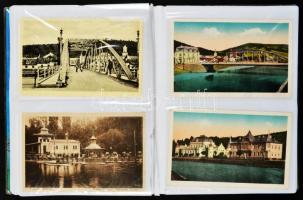 Fotóalbum 72 db RÉGI romániai városképes lappal / Photo album with 72 old Romanian town-view postcar...