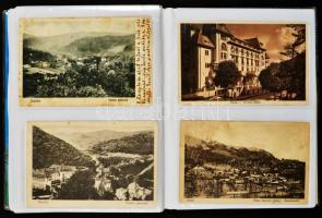 Fotóalbum 72 db RÉGI romániai városképes lappal / Photo album with 72 old Romanian town-view postcar...