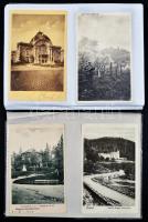 Fotóalbum 72 db RÉGI romániai városképes lappal / Photo album with 72 old Romanian town-view postcar...