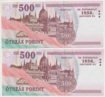 2006. 500Ft (2x) sorszámkövetők T:I