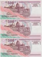 2006. 500Ft (3x) sorszámkövetők T:I,I-