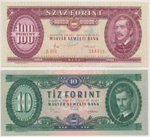 1969. 10Ft (2x) sorszámkövetők + 1984. 100Ft (2x) sorszámkövetők T:I,I-,II