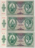 1936. 10P (4x) kettő sorszámkövetők, másik kettő közeli sorszámú T:I,I-