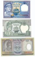 Nepál 1974. 1R + 1981. 2R + 2002. 10R T:I,III Nepal 1974. 1 Rupee + 1981. 2 Rupees + 2002. 10 Rupees C:UNC,F