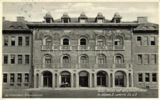 Budapest II. Baár-Madas református leánynevelőintézet, főhomlokzat; Lórántfy Zs. utca 3.