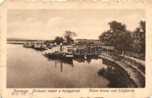 Komárom, Kisduna, Hajógyár / river, ship factory (EK)