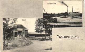 Marosújvár, Szóda gyár, uszoda, kiadja Grünn Géza / soda factory, swimming pool (EK)