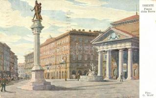 Trieste, Piazza della Borsa / square s: G. Wolff (Rb)