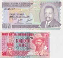 Guinea-Bissau 1990. 50P + Burundi 2007. 100Fr T:I Guinea-Bissau 1990. 50 Pesos + Burundi 2007. 100 Francs C:UNC