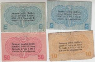 Olaszország/Velence/osztrák-magyar megszállás 1918. 5c (2x) + 10c + 50c T:II,III
Italy/Venice/Austro...