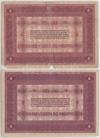 Olaszország/Velence/osztrák-magyar megszállás 1918. 1L (2x) T:III,III-
Italy/Austro-Hungarian occupa...