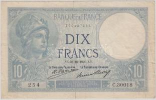 Franciaország 1926. 10Fr T:III France 1926. 10 Francs C:F