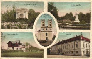 Kisbér, Wenkheim és Kozma emlék, Lóverseny tér, kastély (kis szakadás / small tear)