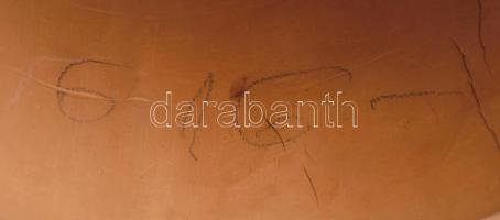 Kovács Margit (1902-1977): Esőleső. Festett mázas terrakotta, jelzett, hibátlan, m:37 cm