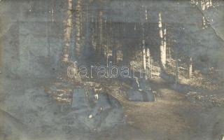 Bártfafürdő, park, kirándulók / park, hikers photo (EB)