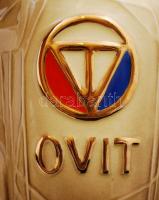 Zsolnay Ovit váza, jelzett (tervező:Török János), mázas plasztikus felülettel, hibátlan, m:28 cm