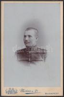 1903 Keményhátú katonai fotó, Mertens és Tsa, Budapest.  16,5x11cm