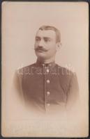 1892 Keményhátú katonai fotó, Mager Otto, Komárom.  16,5x11cm