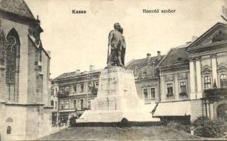 Kassa, Honvéd szobor / military statue (Rb)