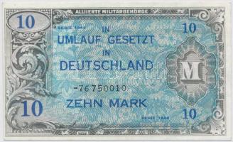 Német 3. Birodalom/Szövetséges megszállás 1944. 10M T:II German Third Reich/Allied occupation 1944. 10 Mark C:XF