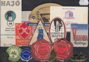 15db címke textil témában. cca 1960-1980