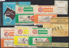 10 db retró csokoládés papír. cca 1960-70