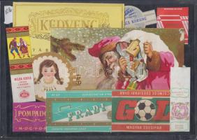 10 db retró csokoládés papír. cca 1960-70