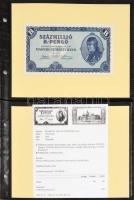 "Bankjegyek egy letűnt korszakból - A pengő korszak papírpénzei" 1P - 100.000.000BP (30xkl...