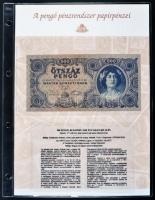 "Bankjegyek egy letűnt korszakból - A pengő korszak papírpénzei" 1P - 100.000.000BP (30xkl...