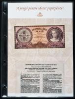 "Bankjegyek egy letűnt korszakból - A pengő korszak papírpénzei" 1P - 100.000.000BP (30xkl...