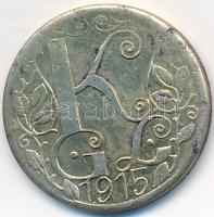 Ausztria/Freistadt hadifogolytábor 1915. 20h bronzozott fém T:2,2- Austria/Freistadt prison camp 1915. 20 Heller brass-plated metal C:XF,VF