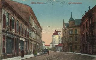 Ostrava, Ostrau; Brückengasse / street, shop of V. Jicha (EK)
