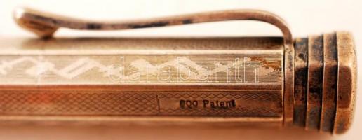 Antik Super Norma négy színes ezüst (Ag.) töltő ceruza, jelzett, mesterjeggyel, h:13 cm, nettó: 30 g...