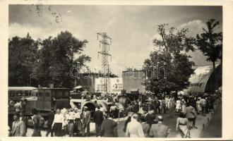 1948 Budapest, Nemzetközi Vásár, autóbusz So. Stpl (Rb)