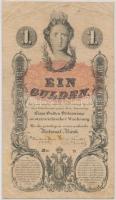 1858. 1G vízjeles papíron T:III- Austrian Empire 1858. 1 Gulden with watermark C:VG