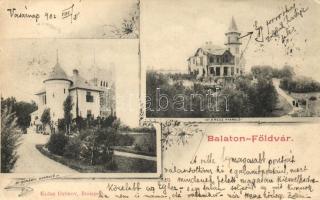 Balatonföldvár, Dr. Kresz és dr. Korányi nyaraló, kiadja Klösz György (ázott / wet damage)