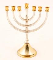 Fém menóra, m: 17 cm