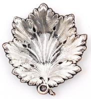 Levél alakú ezüst (Ag) tálka, jelzett, 23,8 g