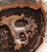 Levél alakú ezüst (Ag) tálka, jelzett, 23,8 g